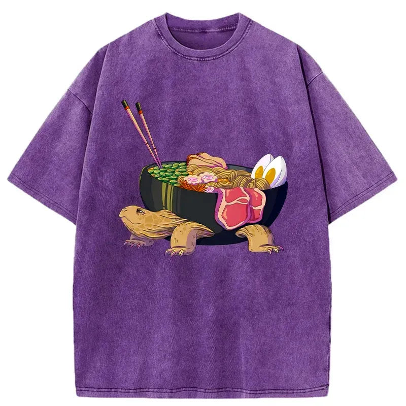 funny turtle ramen t-shirt for him