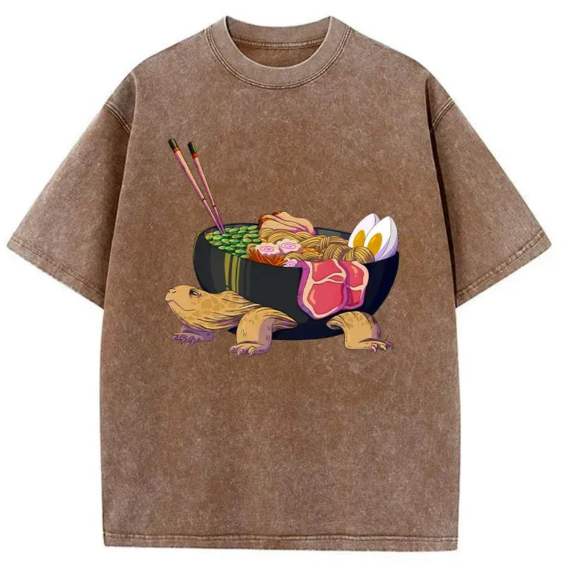 funny turtle ramen t-shirt for him