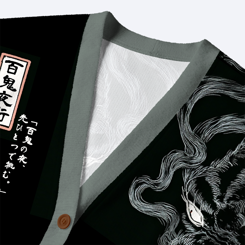 Japanese Cat Demon Cardigan for Daily Wear