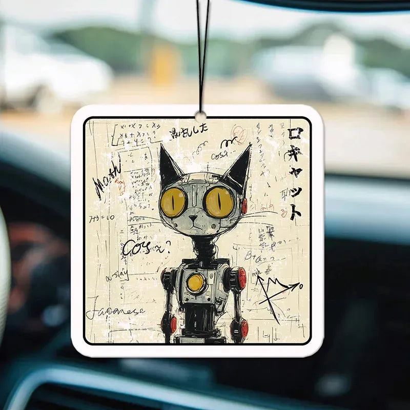 Cute Robot Cat Car Freshener Gift Idea