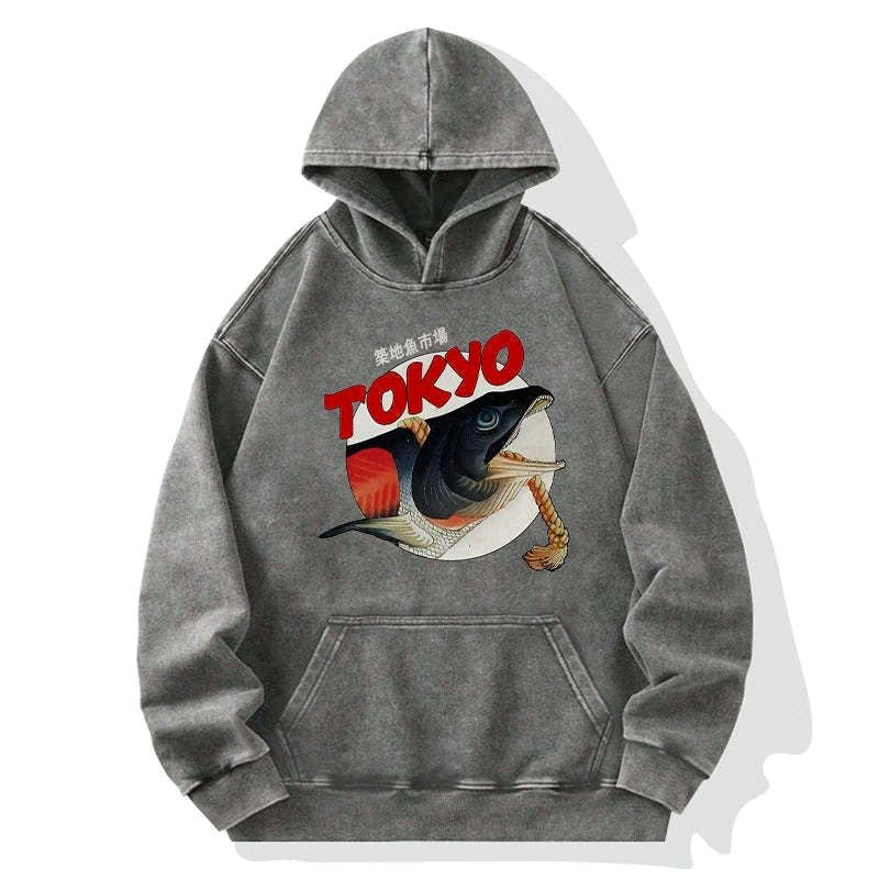 kyoto lion tsukiji fish market hoodie gift idea