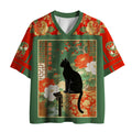 Black Cat Mesh Jersey for Sports