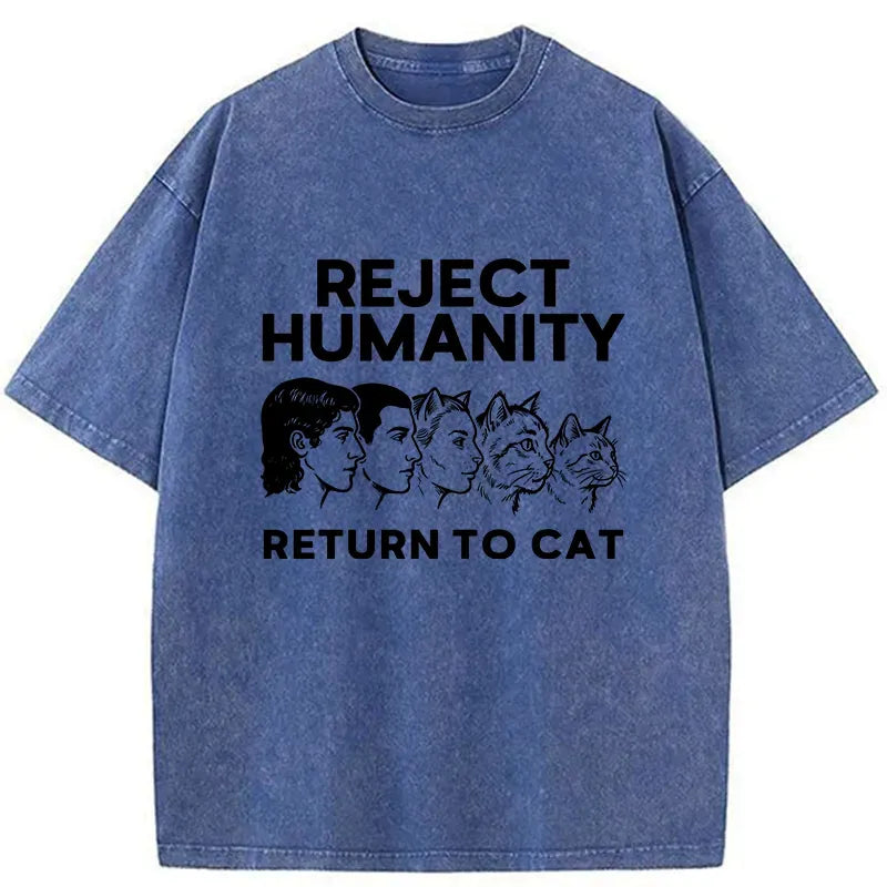 Kyoto-Lion Return The Cat Washed T-Shirt