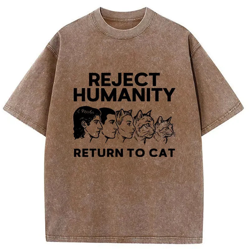 Kyoto-Lion Return The Cat Washed T-Shirt