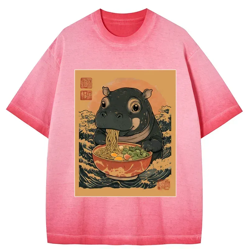 Moo Deng Gradient Washed T-Shirt