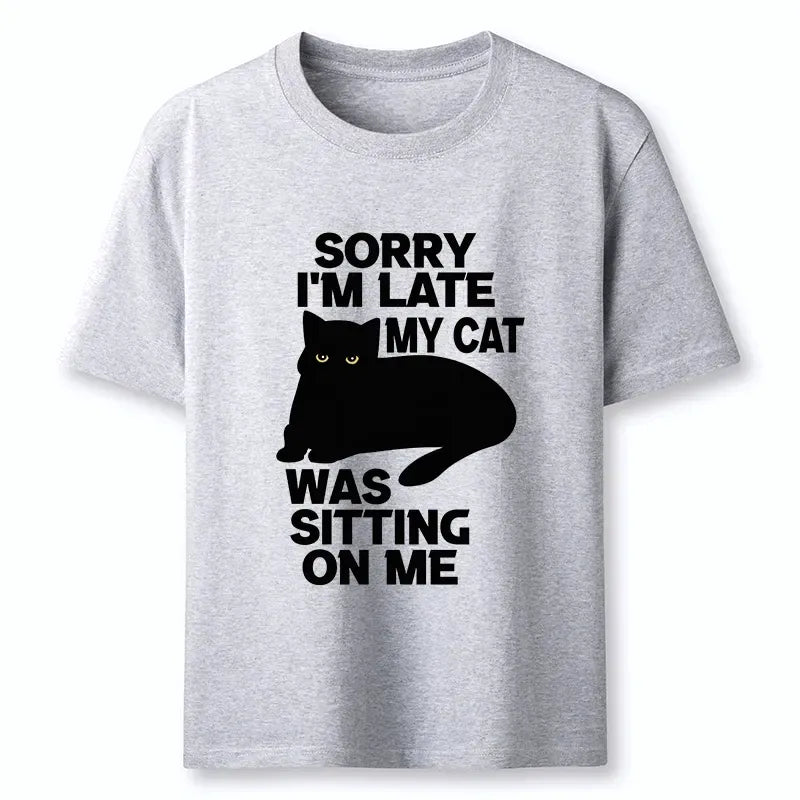 Japanese vintage cat t-shirt for daily wear