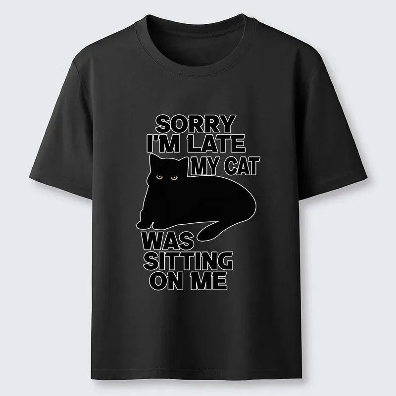 Japanese vintage cat t-shirt for daily wear