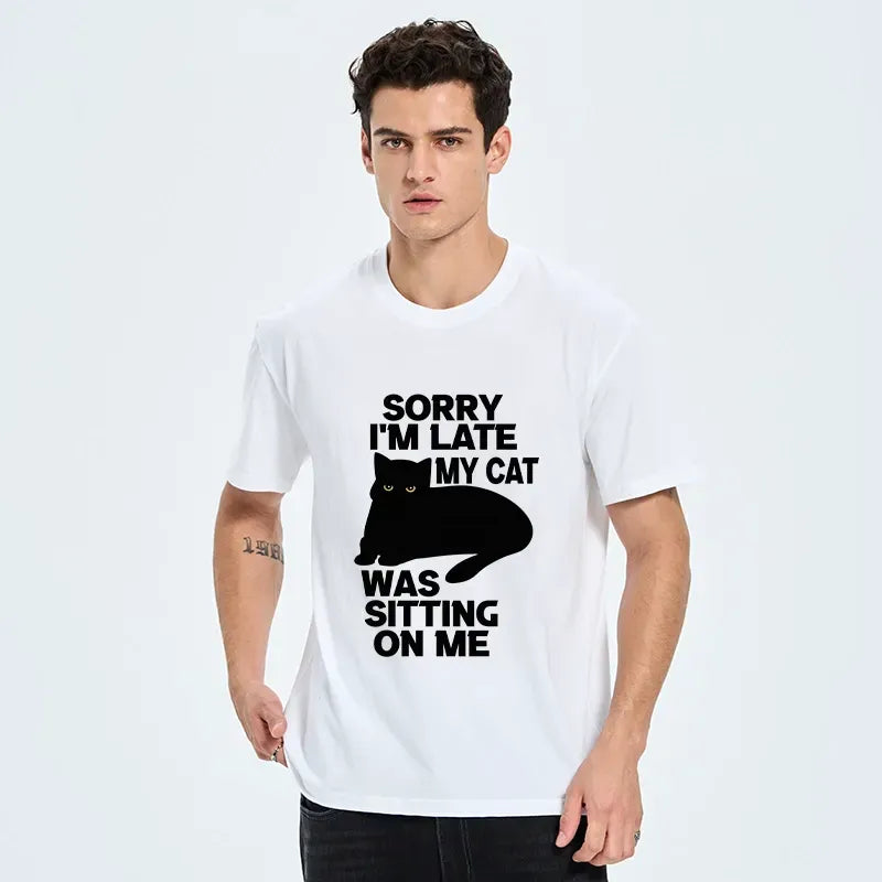 Ukiyo-e cat lover t-shirt for streetwear