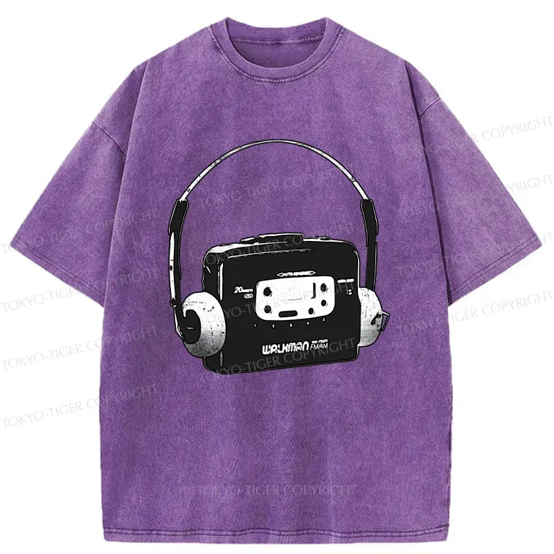 Japanese Retro Walkman T-Shirt for Summer