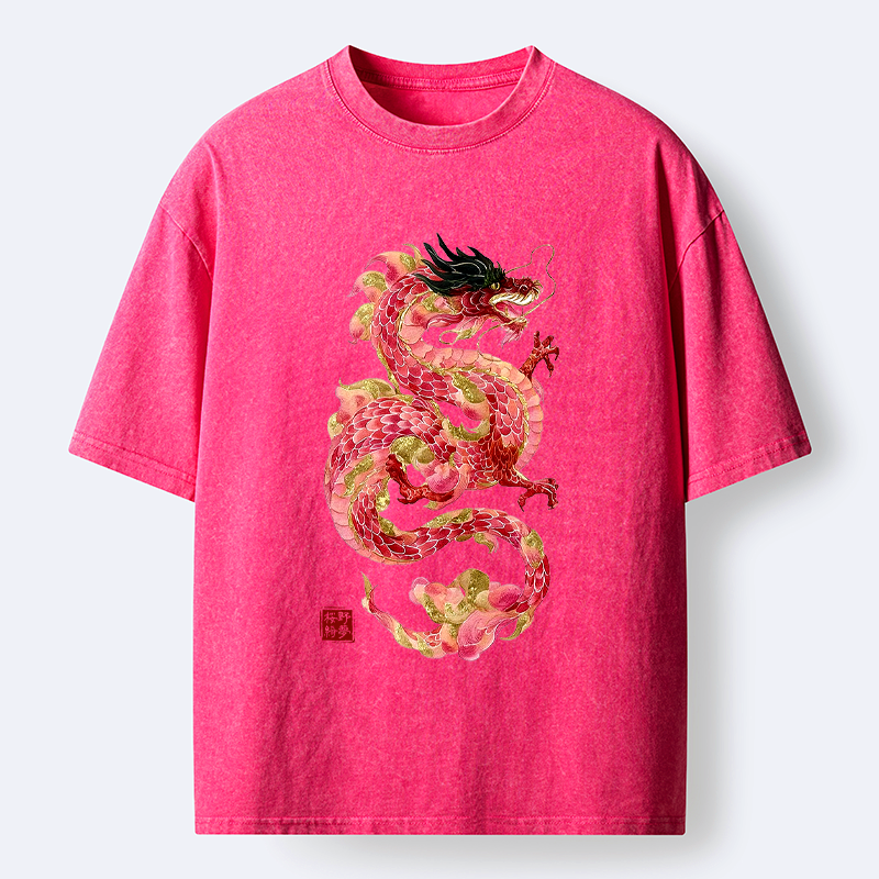 Kyoto-Lion Dragon T-Shirt for Daily Wear