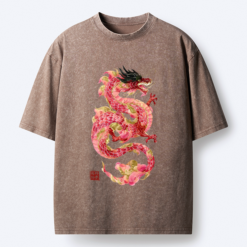 Kyoto-Lion Dragon T-Shirt for Daily Wear