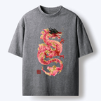 Kyoto-Lion Eternal Flame Dragon Washed T-Shirt