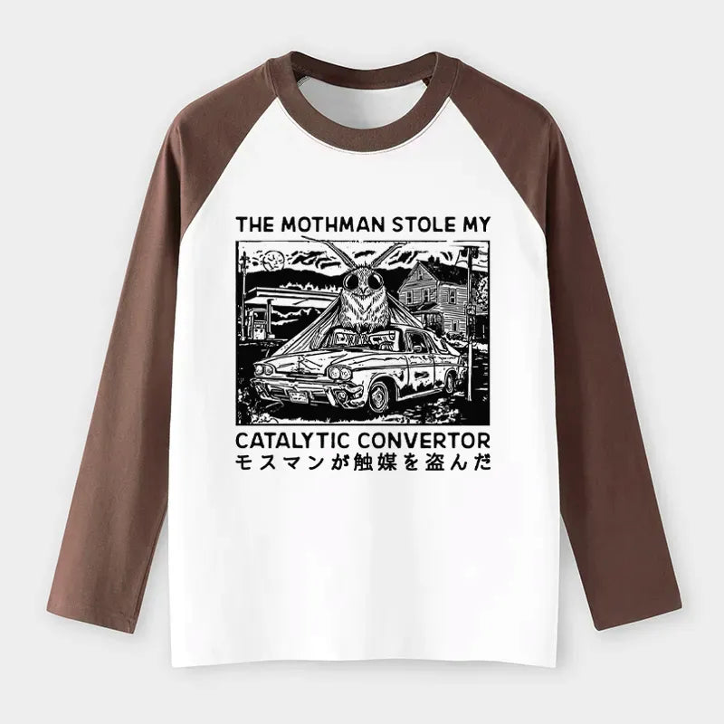 Japanese Mothman Raglan Long Sleeve for Night Out
