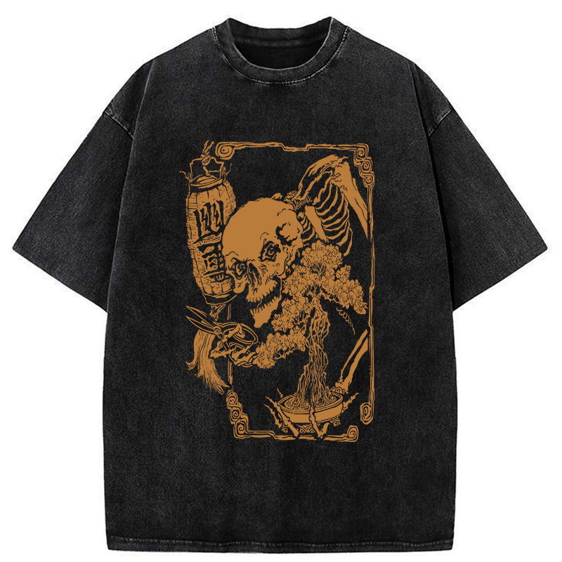 bonsai enthusiast skeleton tee for men