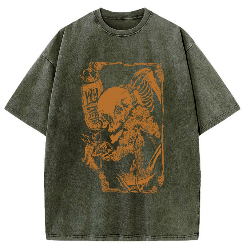 bonsai enthusiast skeleton tee for men