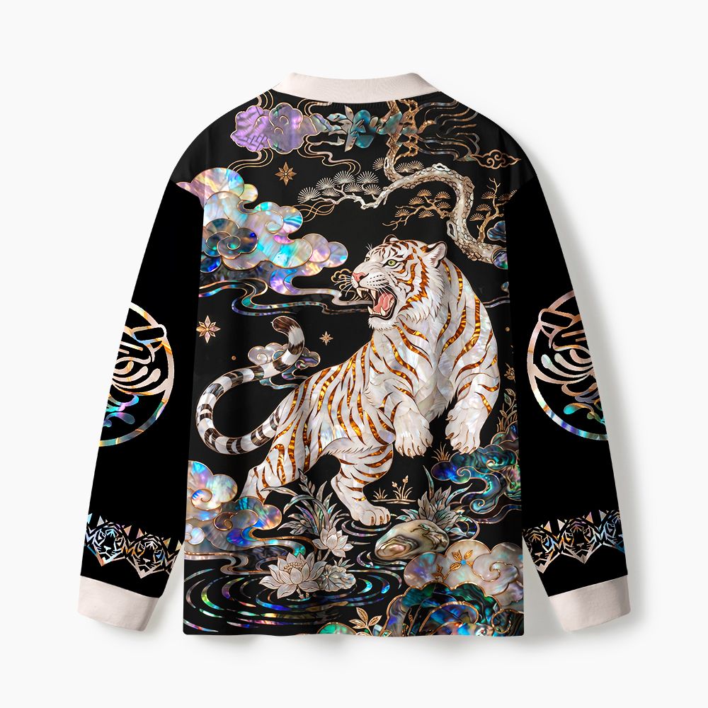 Kyoto-Lion Celestial Tiger Rising Eco-Friendly Long Sleeve T-Shirt
