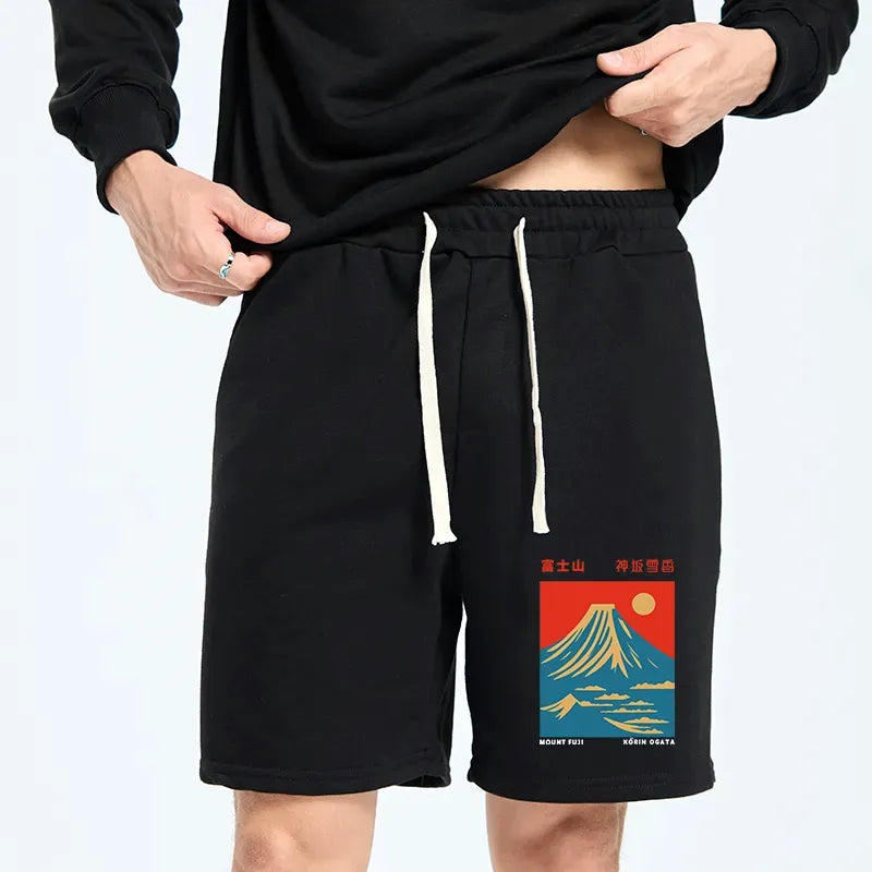 kyoto lion mount fuji summer shorts