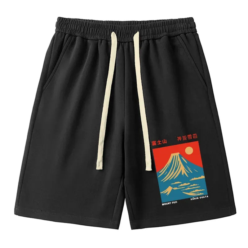 Kyoto-Lion Mount Fuji Vintage Unisex Shorts