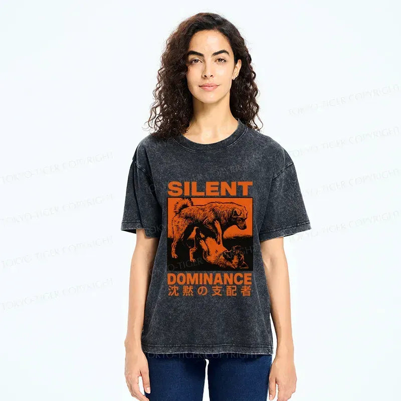 Kyoto-Lion Silent Dog King Washed T-Shirt
