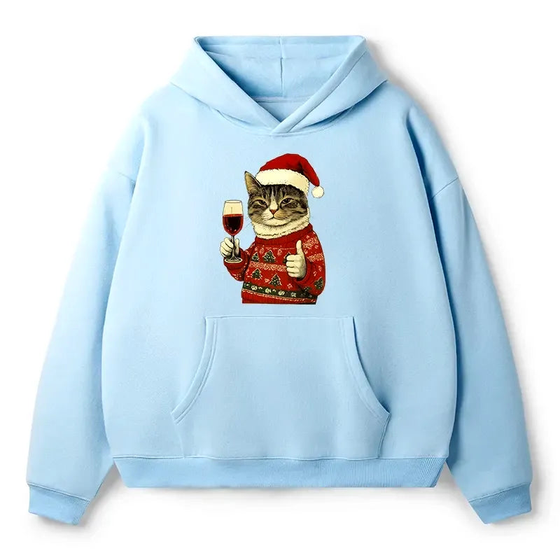 Christmas Cat Hoodie Gift for Cat Lovers