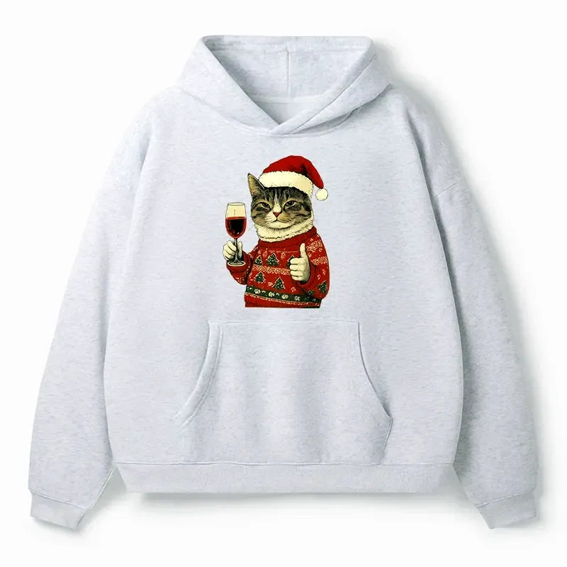 Christmas Cat Hoodie Gift for Cat Lovers