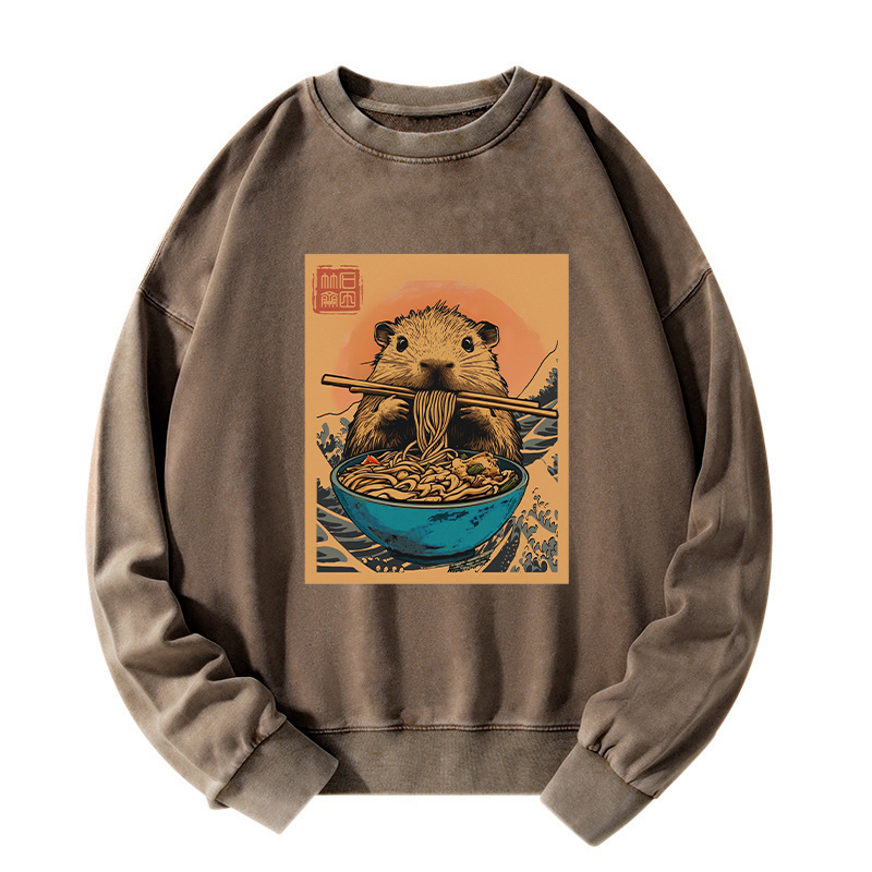 kyoto lion opossum ramen sweatshirt on sale
