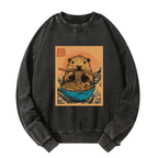 opossum eating ramen sweatshirt for japanese culture fans