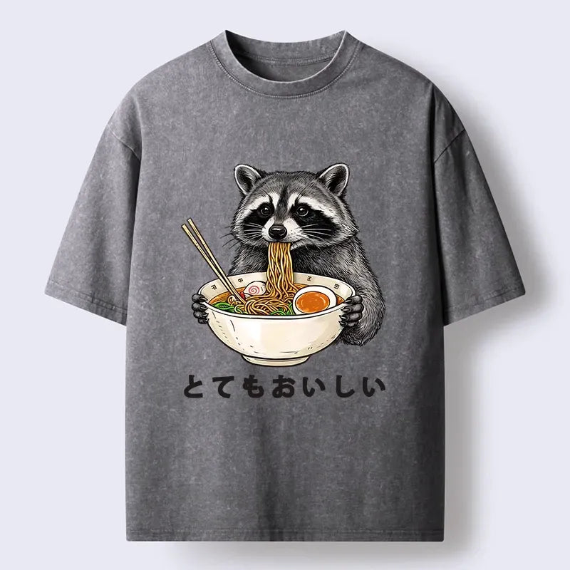 Funny Raccoon Ramen T-Shirt Gift