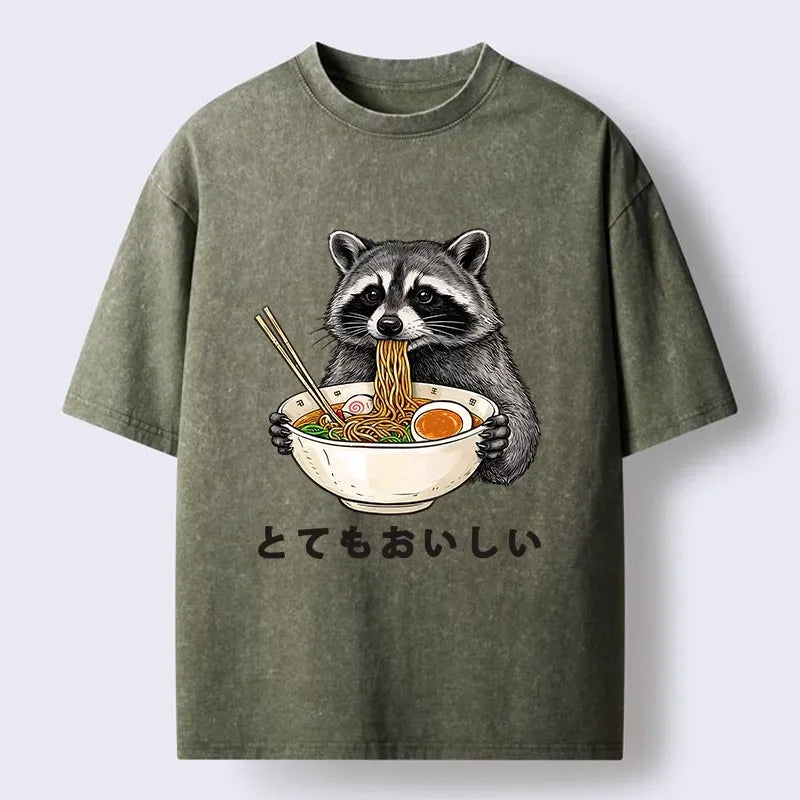 Funny Raccoon Ramen T-Shirt Gift