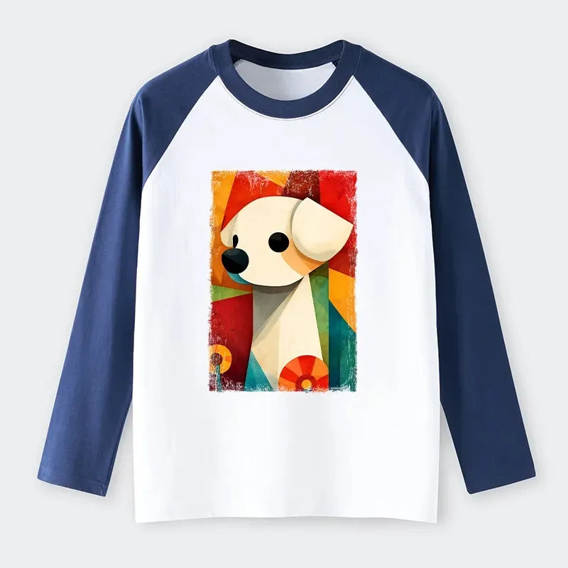 Kyoto-Lion Abstract Color Block Vintage T-shirt