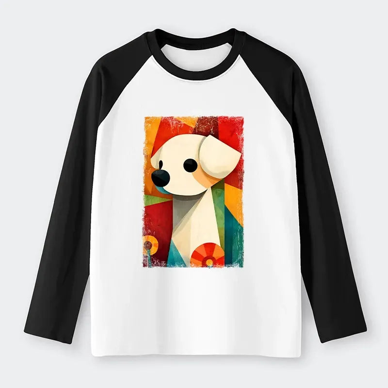 Kyoto-Lion Abstract Color Block Vintage T-shirt