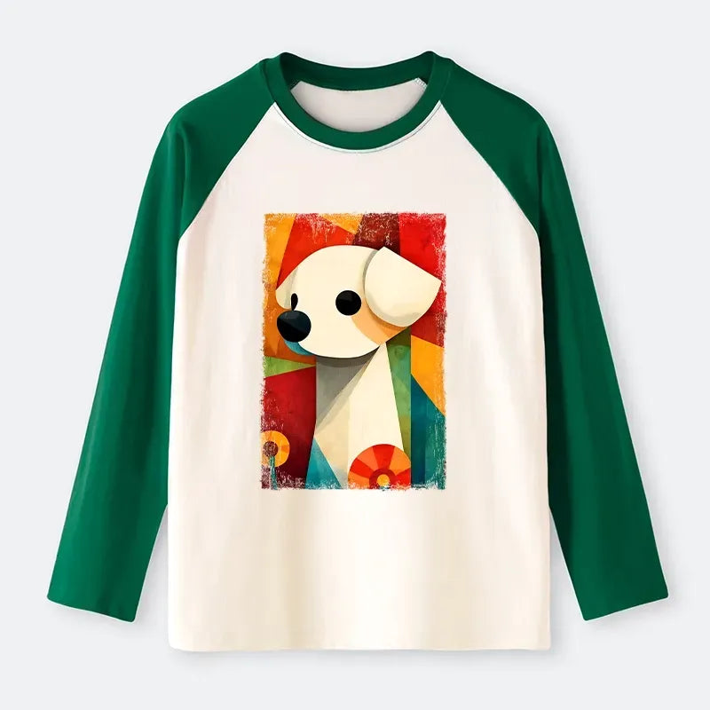 Kyoto-Lion Abstract Color Block Vintage T-shirt