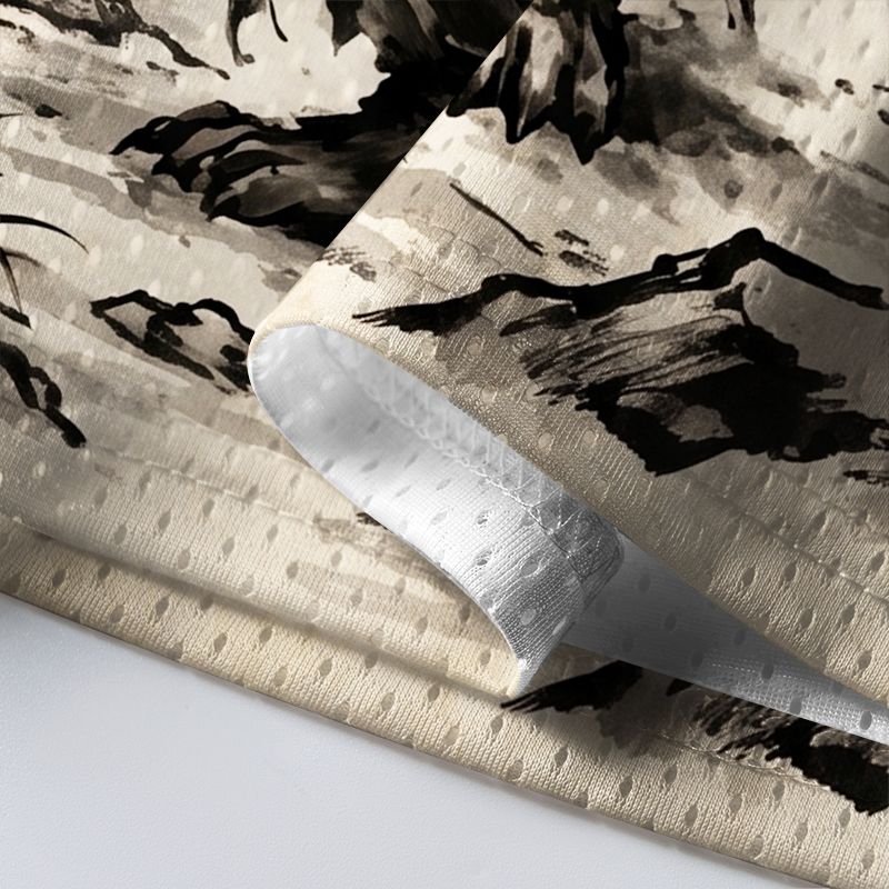 Kyoto-Lion Japanese Ink Art Capybara Samurai Mesh Jersey