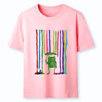 Trendy Rainbow Frog Tee for Summer