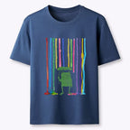 Trendy Rainbow Frog Tee for Summer
