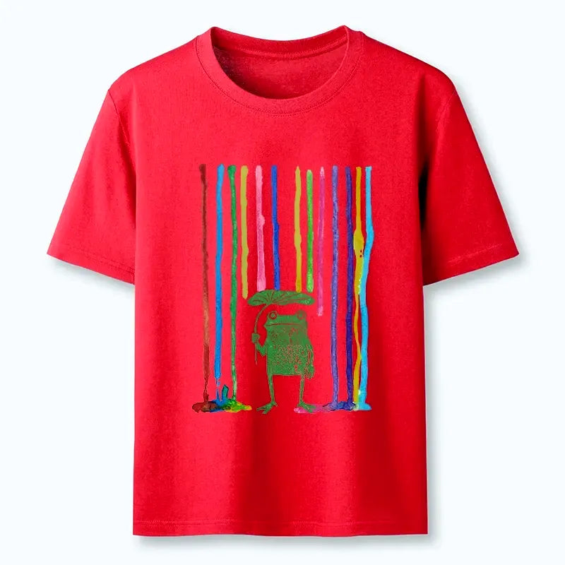 Kyoto-Lion Frog Under The Rainbow Rain Classic T-Shirt