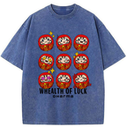 Kyoto-Lion Whealth Of Luck Washed T-Shirt