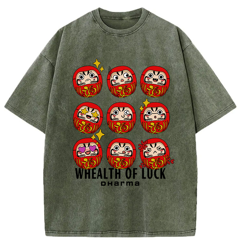 Kyoto-Lion Whealth Of Luck Washed T-Shirt