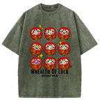 Kyoto-Lion Whealth Of Luck Washed T-Shirt