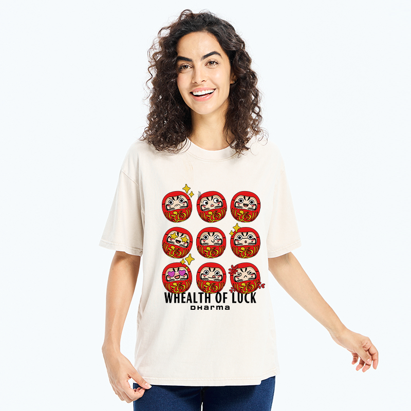 Kyoto-Lion Whealth Of Luck Washed T-Shirt