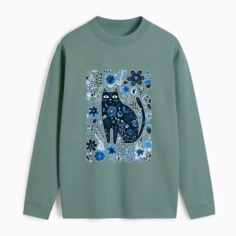 Japanese vintage cat long sleeve t-shirt