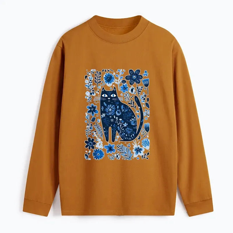 Japanese vintage cat long sleeve t-shirt