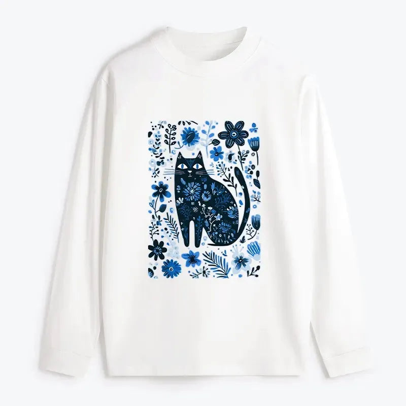 Japanese vintage cat long sleeve t-shirt