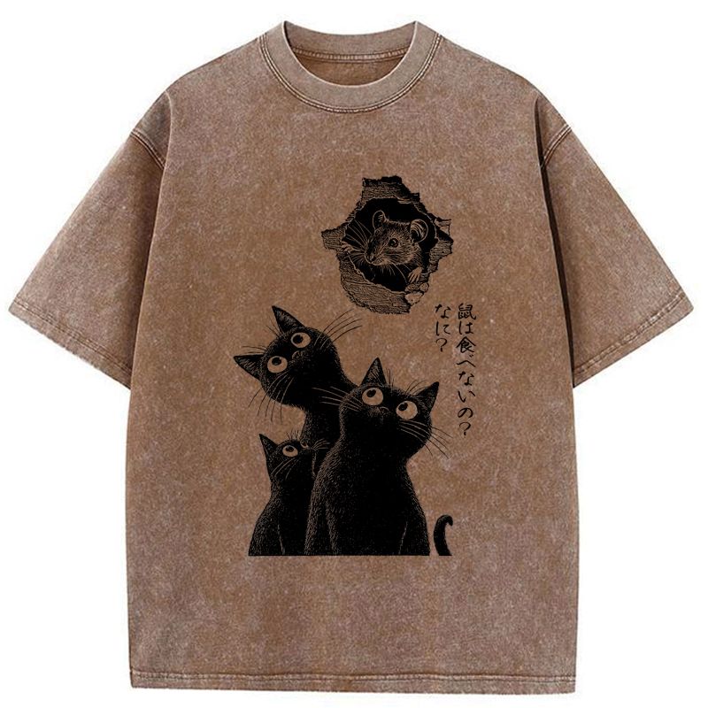 Japanese Cat T-Shirt for Daily Wear