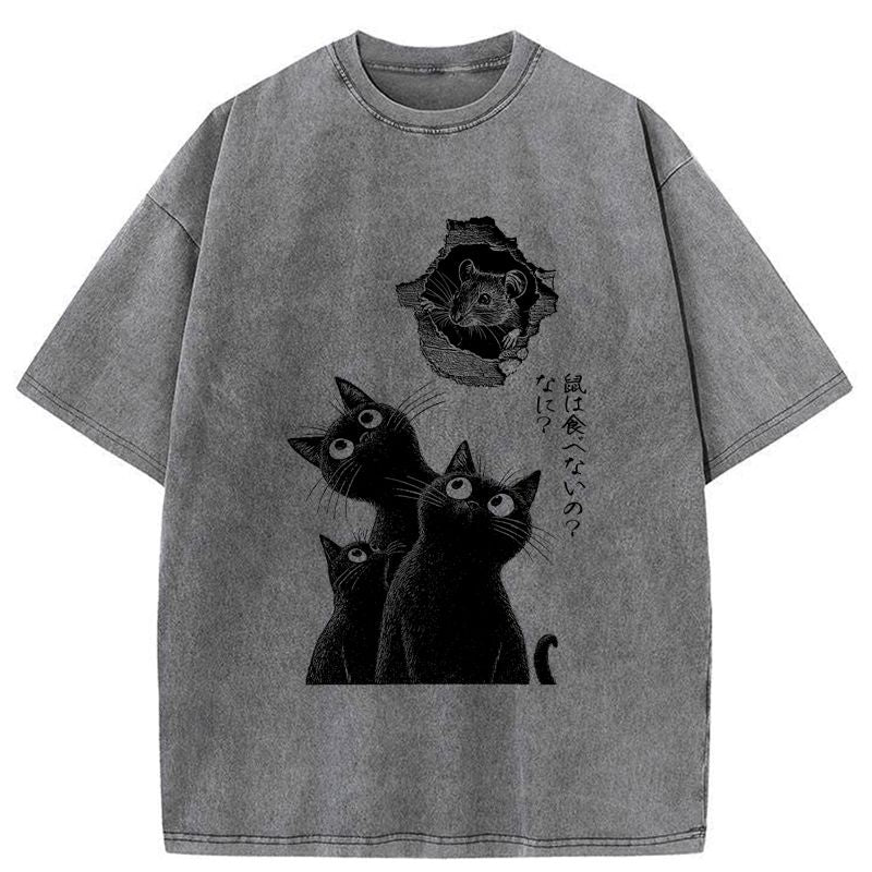 Japanese Cat T-Shirt for Daily Wear