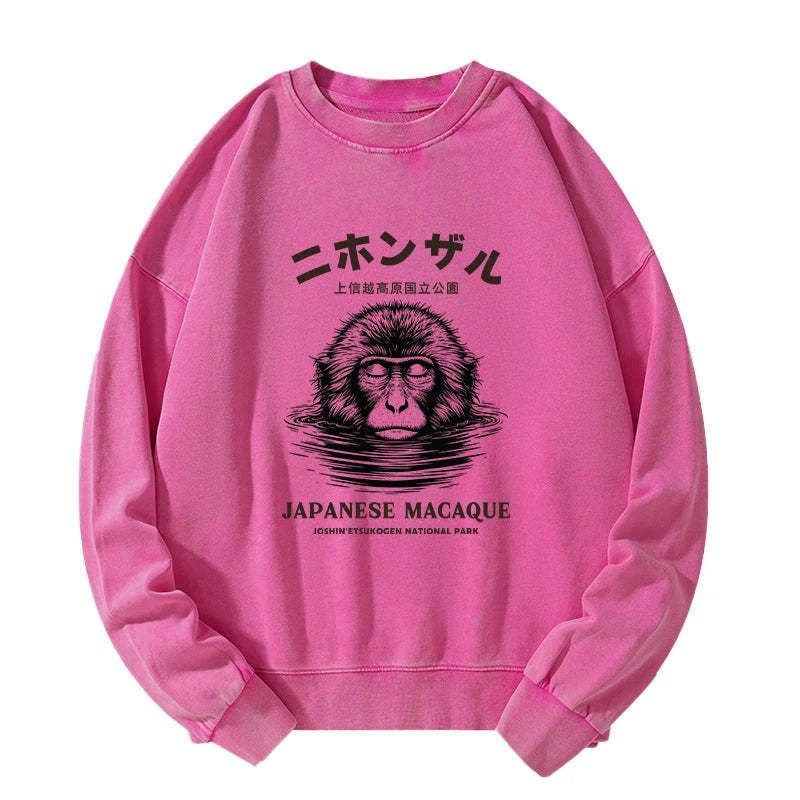 japanese washed sweatshirt for daily wear
