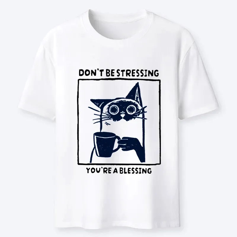 blessing cat classic t-shirt for daily wear
