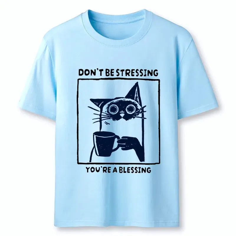 blessing cat classic t-shirt for daily wear
