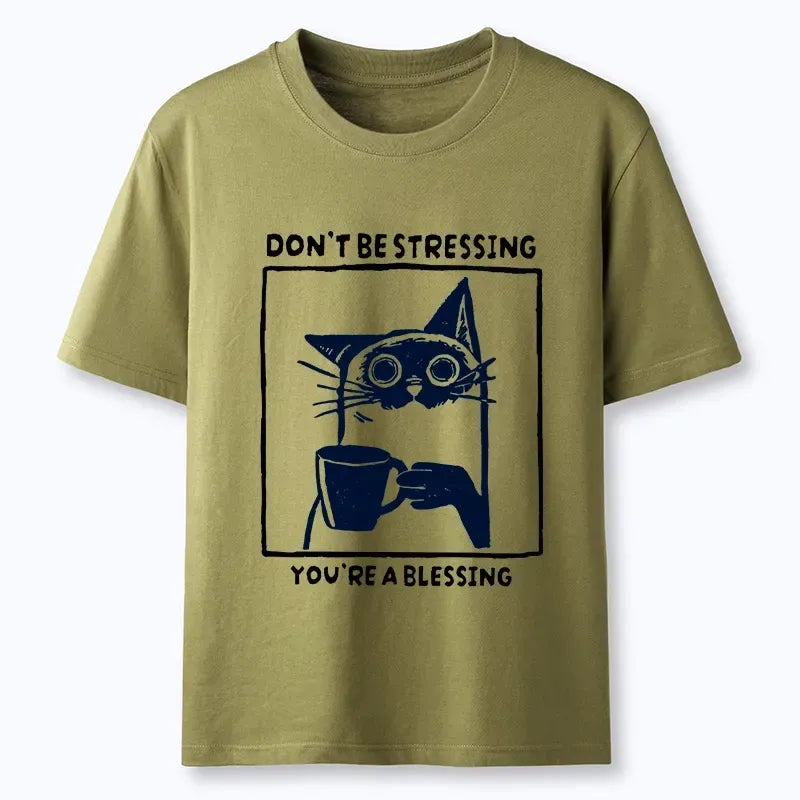 Japanese coffee cat meme t-shirt