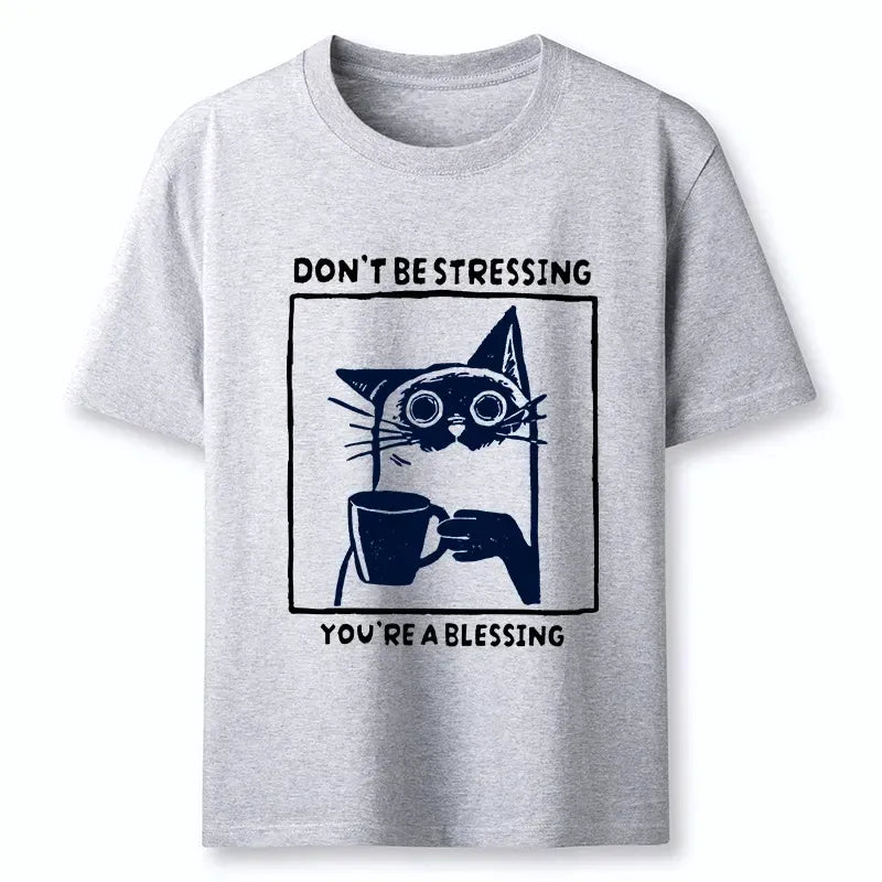 Japanese coffee cat meme t-shirt